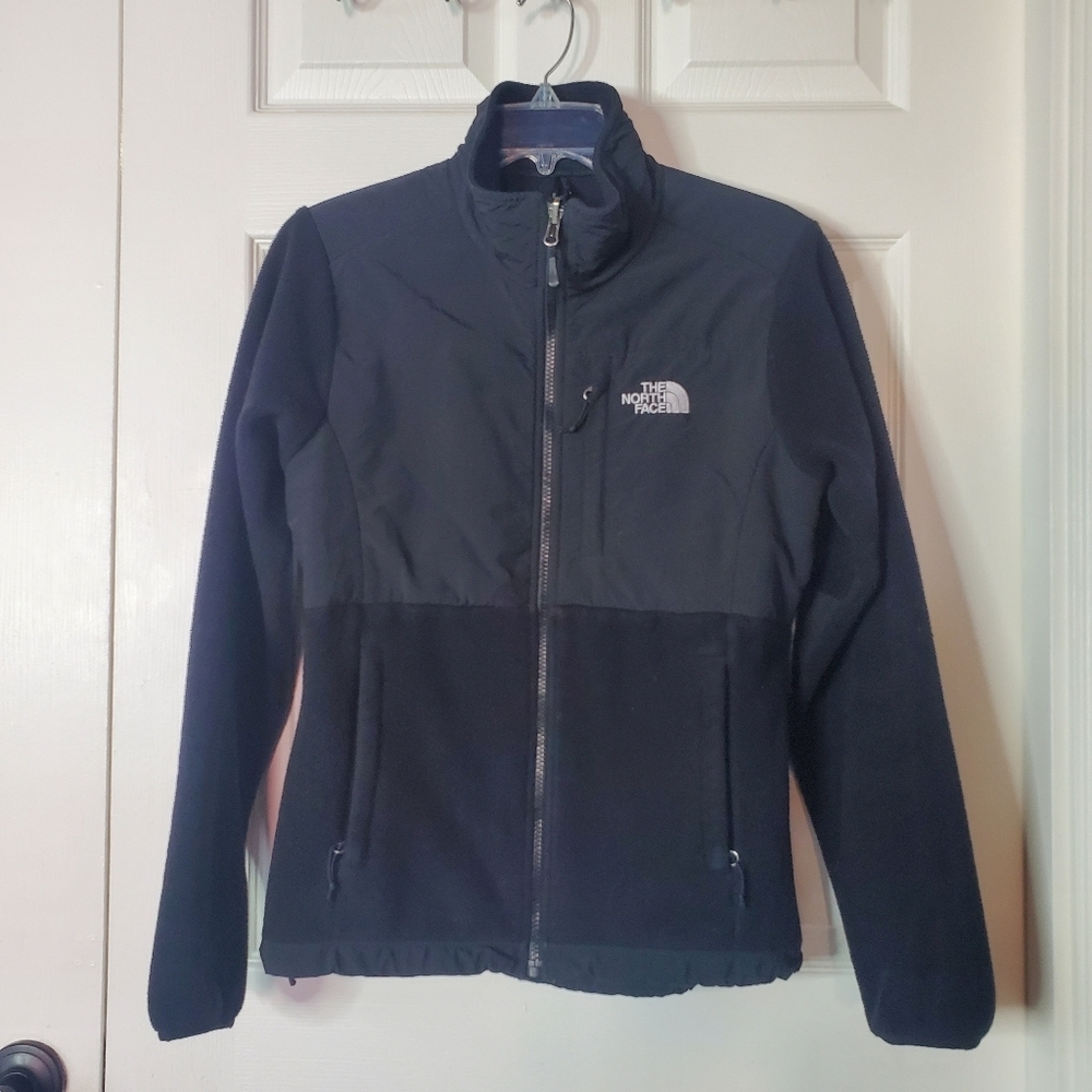 The North Face Jacket Black Polartec Fleece Full Zip Pocket Outdoor Winter Small